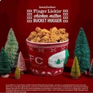 Finger‎ Licken’ Chicken Mitten Bucket Hugger.